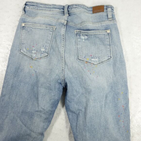Judy Blue Light Blue Distressed Boyfriend Jeans - Picture 13 of 14